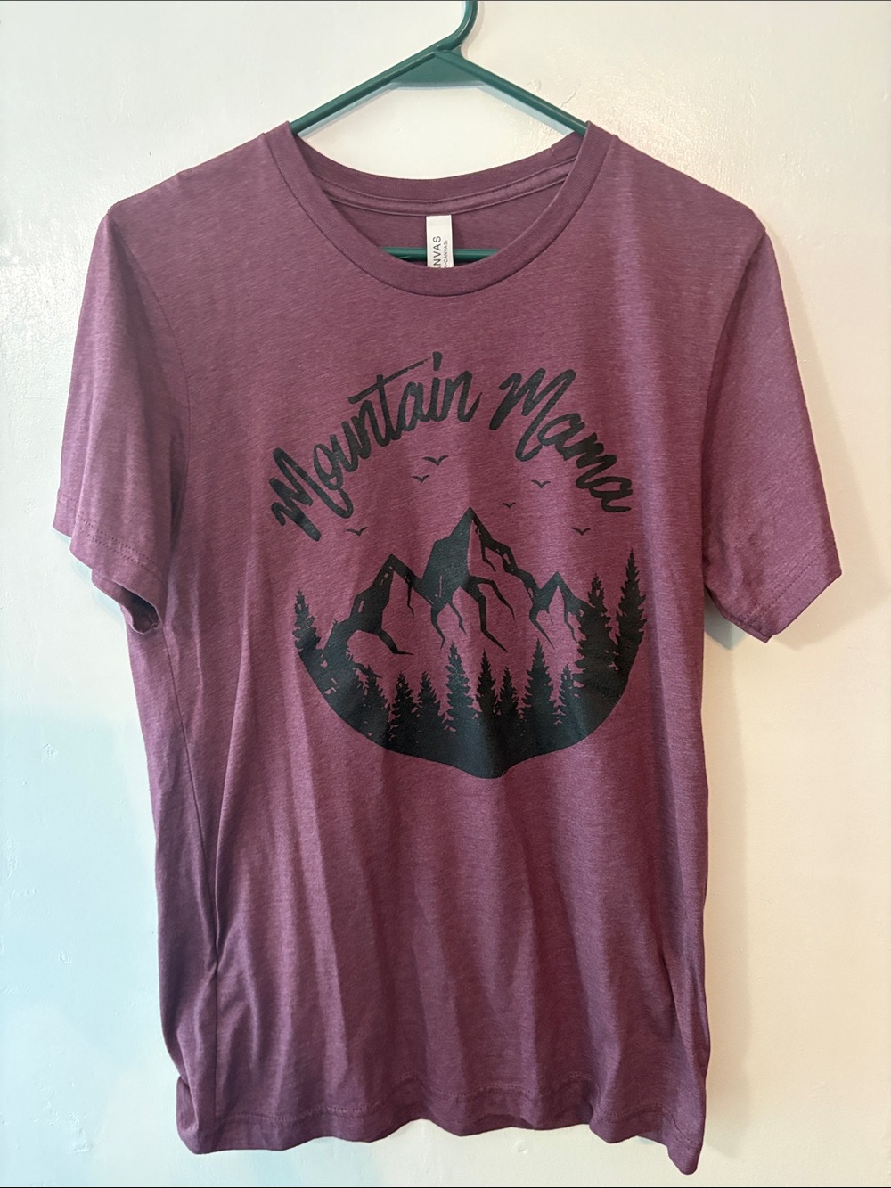 Mountain Mama Graphic Tee - Burgundy Size Medium